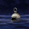 pendentif casque moto argent 