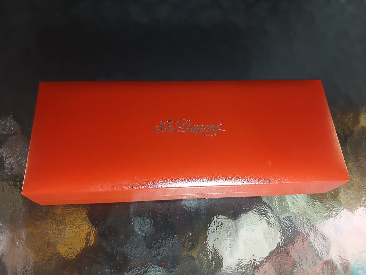 Stylo bille Dupont plaqué argent