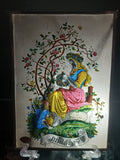 Peinture sur verre allemande traditionnelle XX ème
