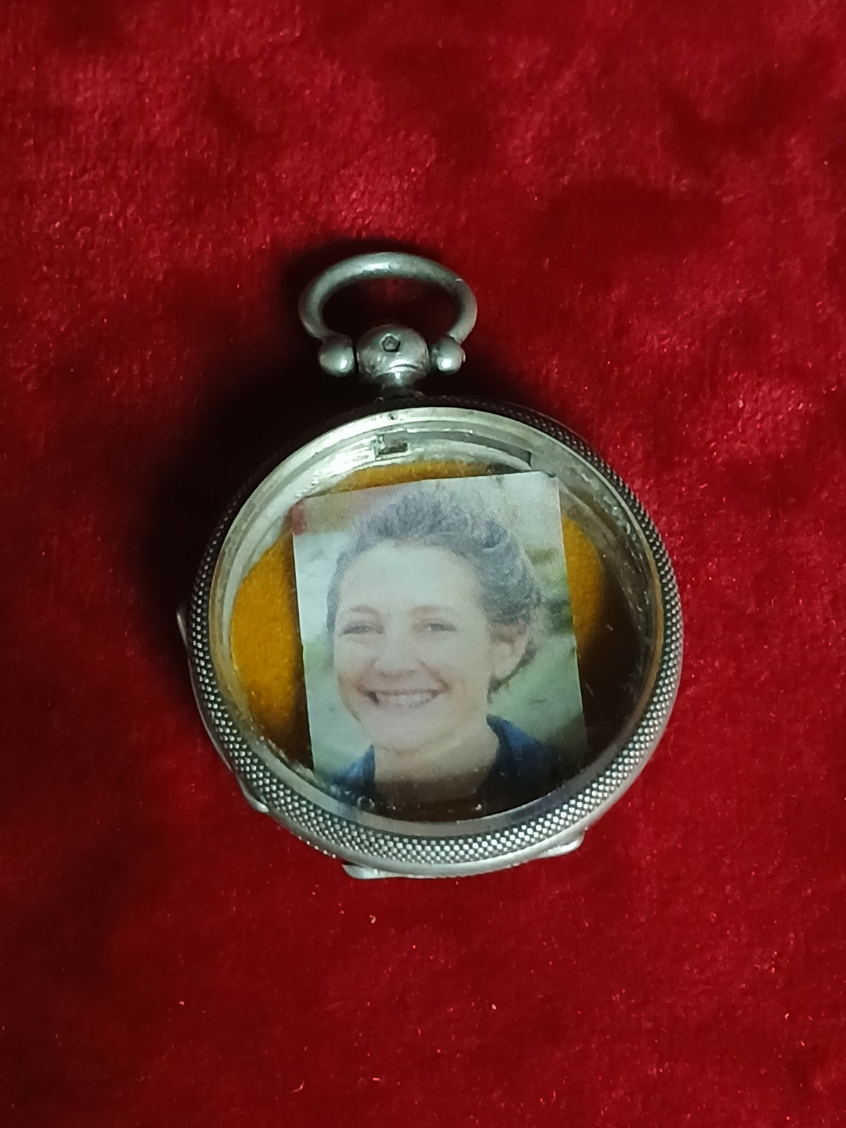 Magnifique pendentif porte photo art déco en argent massif 925,