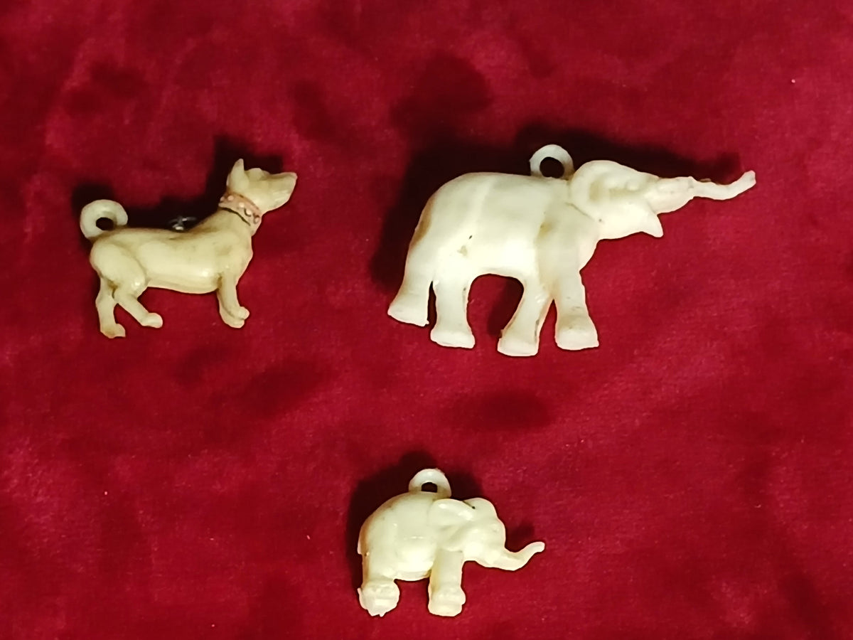 3 pendentifs vintage représentant des animaux 1930/40