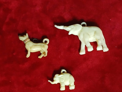 3 pendentifs vintage représentant des animaux 1930/40