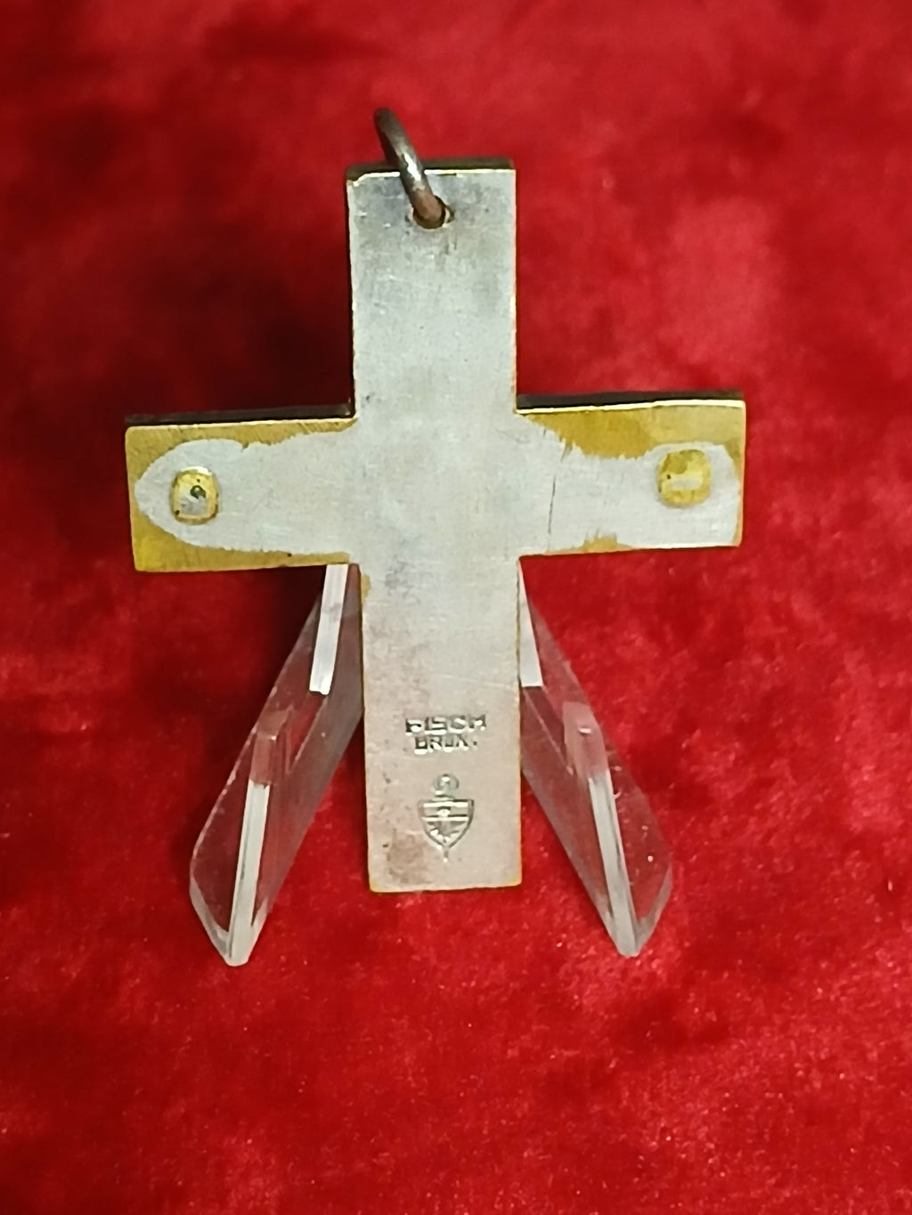 Pendentif crucifix ancien  signée Fisch & Cie. (1890–1920)