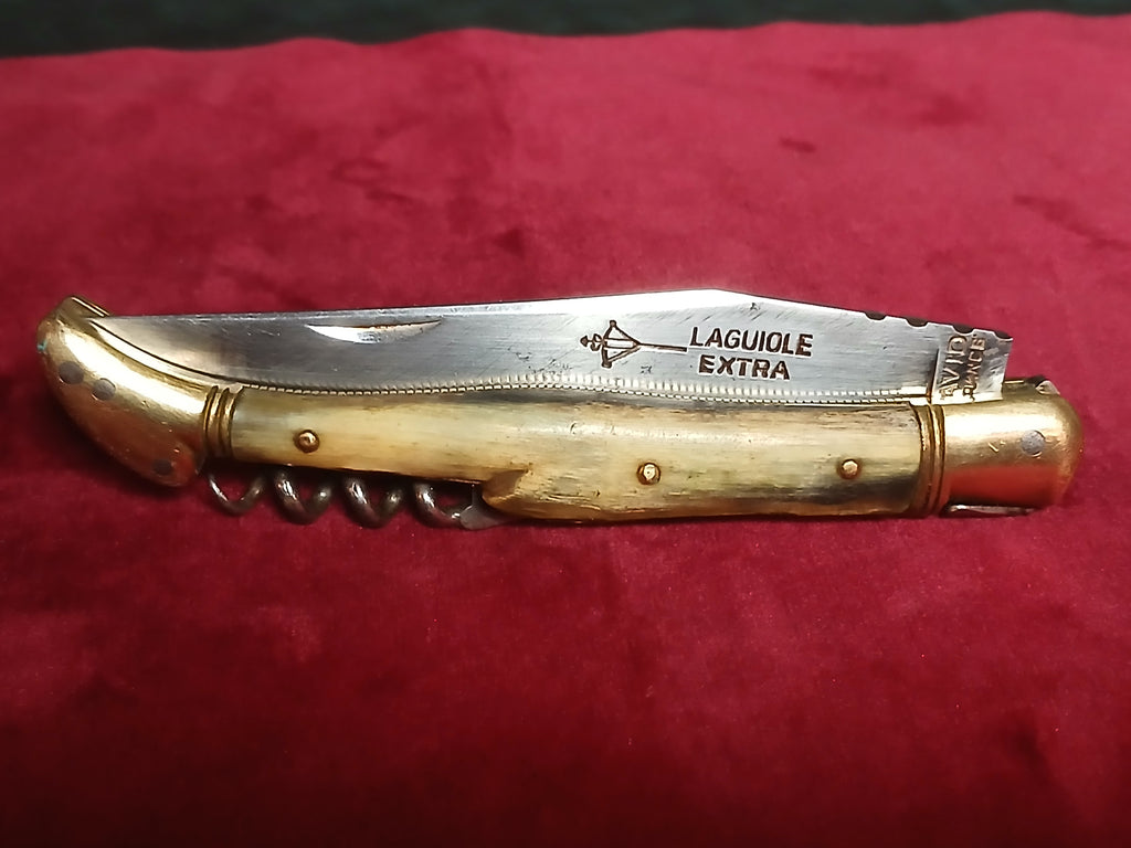 couteau laguiole ancien  1970 - 1980 avec son étui