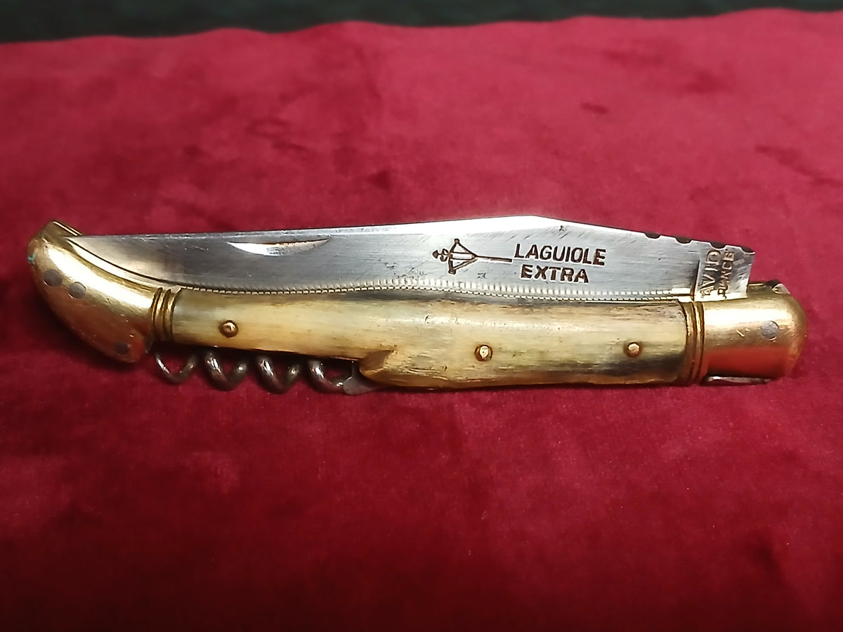 couteau laguiole ancien  1970 - 1980 avec son étui