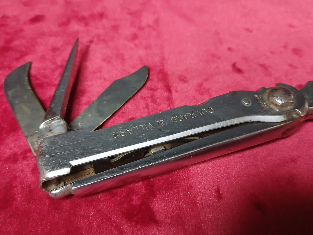 Sécateur pliant multifonction Ouvrard & Villars, fin XIXe début XXe siècle