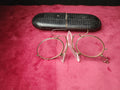 2 paires de lunettes anciennes pince nez avec étuis  fin du XIXe siècle