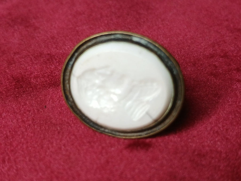 pendentif d'une matrice de sceau à cacheter en bronze époque victorienne