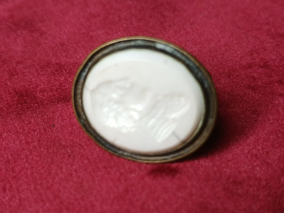 pendentif d'une matrice de sceau à cacheter en bronze époque victorienne