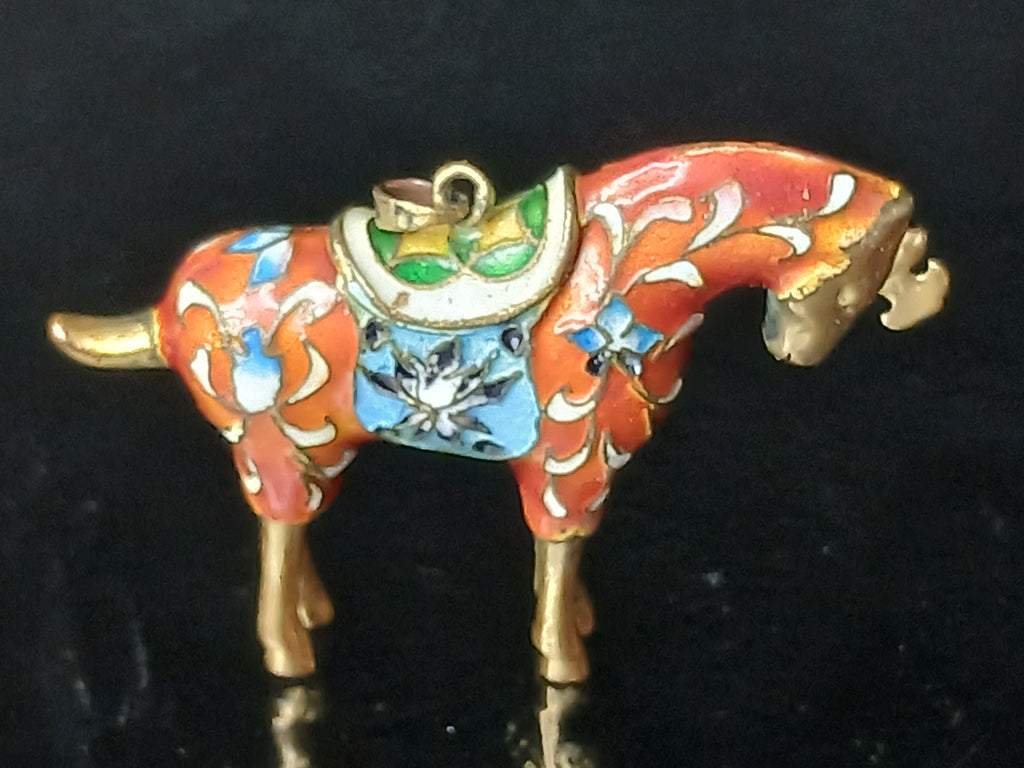 Pendentif en émail cloisonné chinois 1970 / 80