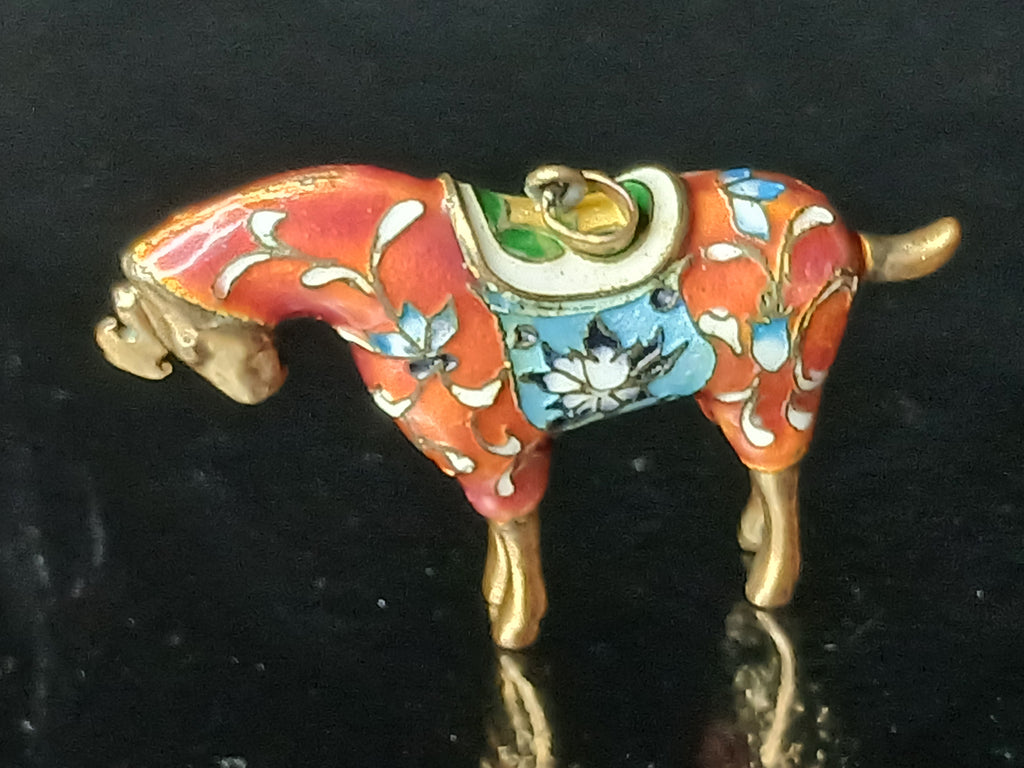 Pendentif en émail cloisonné chinois 1970 / 80