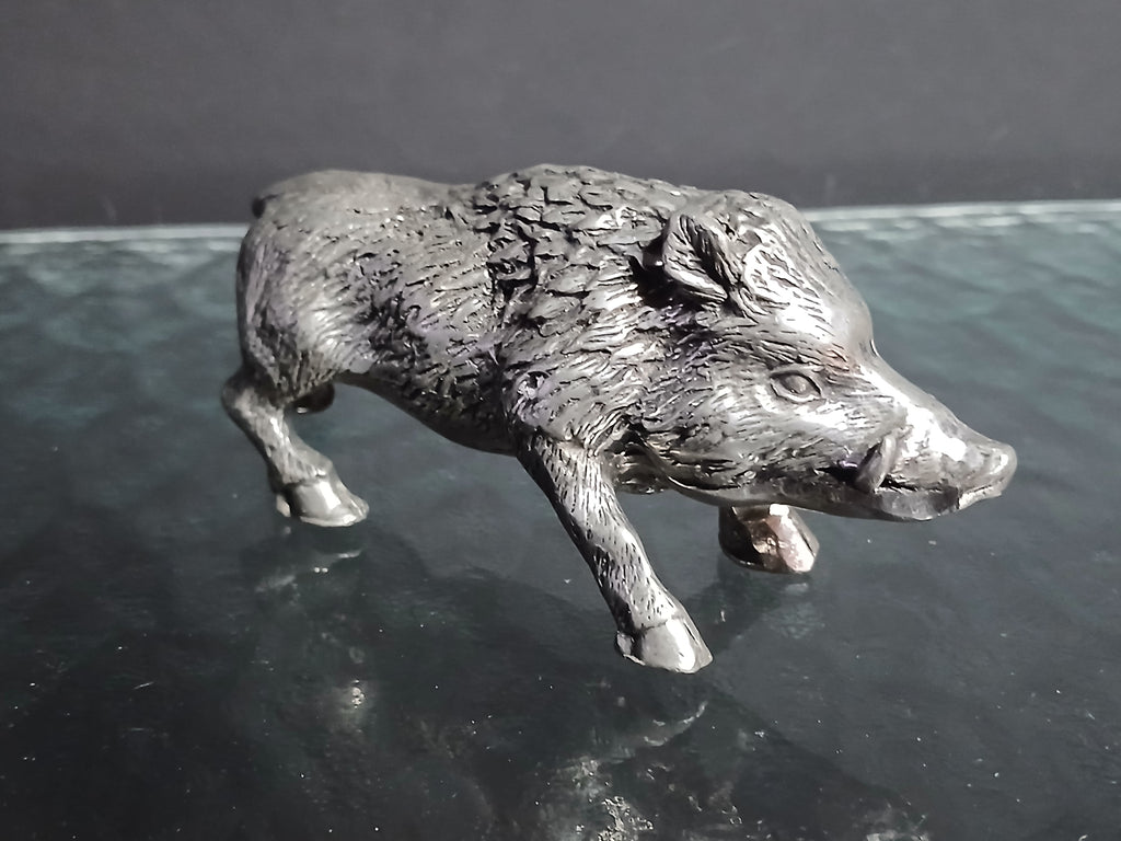 Superbe petite sculpture argentée , début XX ème