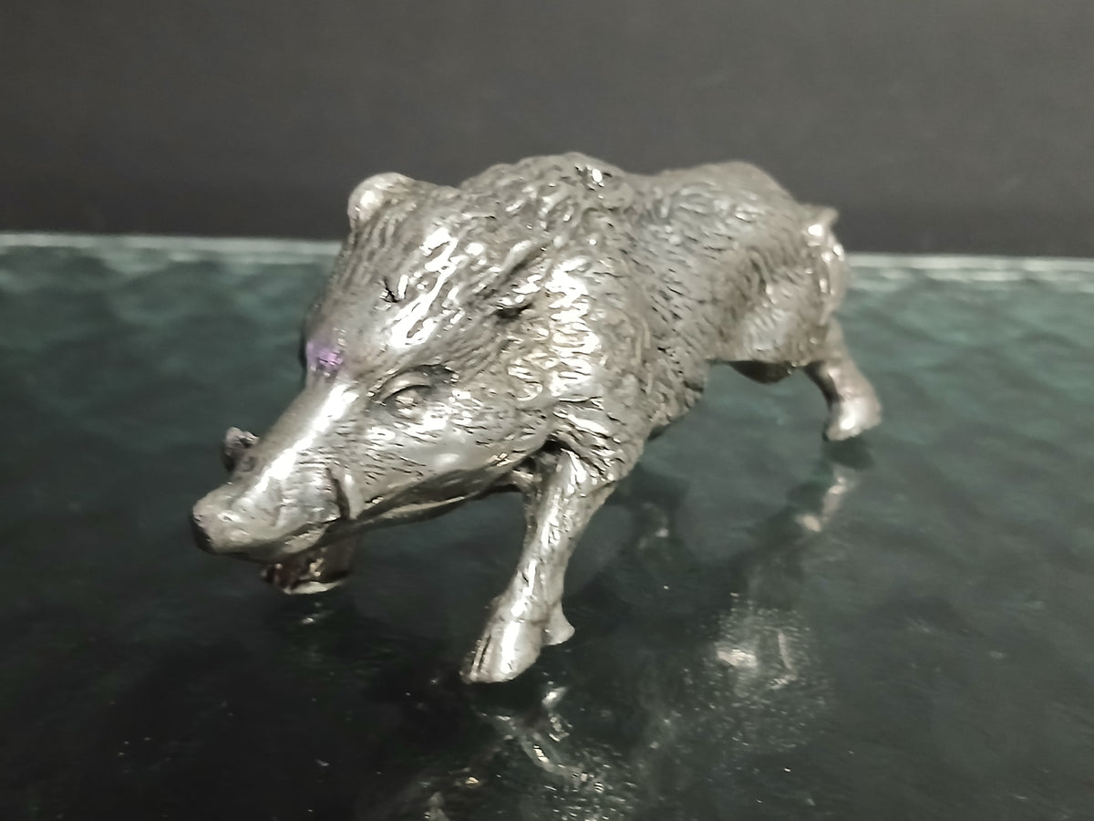 Superbe petite sculpture argentée , début XX ème