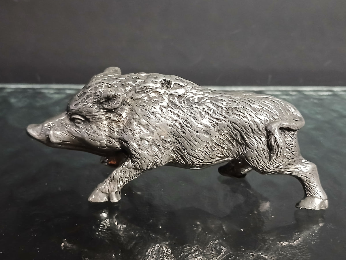 Superbe petite sculpture argentée , début XX ème