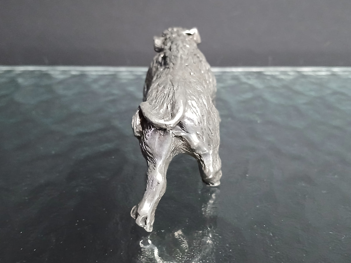 Superbe petite sculpture argentée , début XX ème