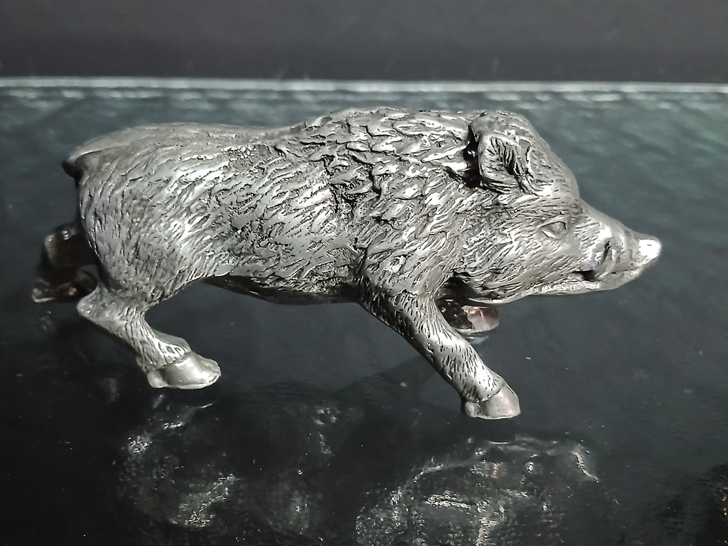 Superbe petite sculpture argentée , début XX ème