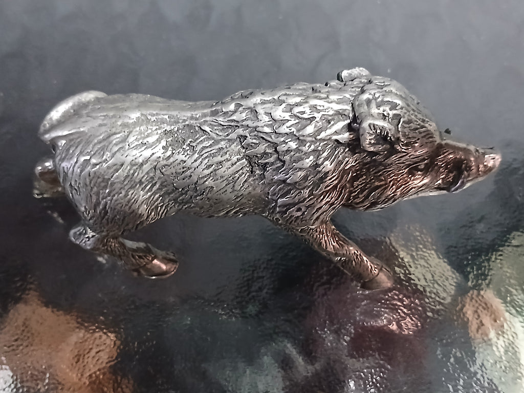 Superbe petite sculpture argentée , début XX ème