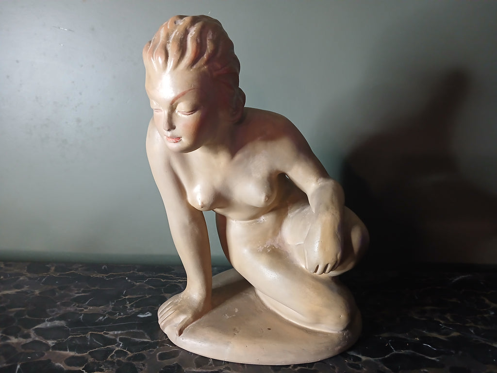 Magnifique sculpture en terre cuite art déco  1940