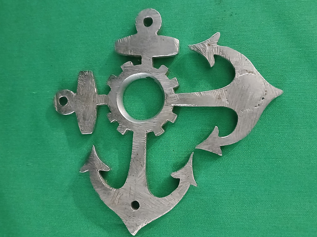 Cache serrure en aluminium militaire marine, origine allemande années 1960.