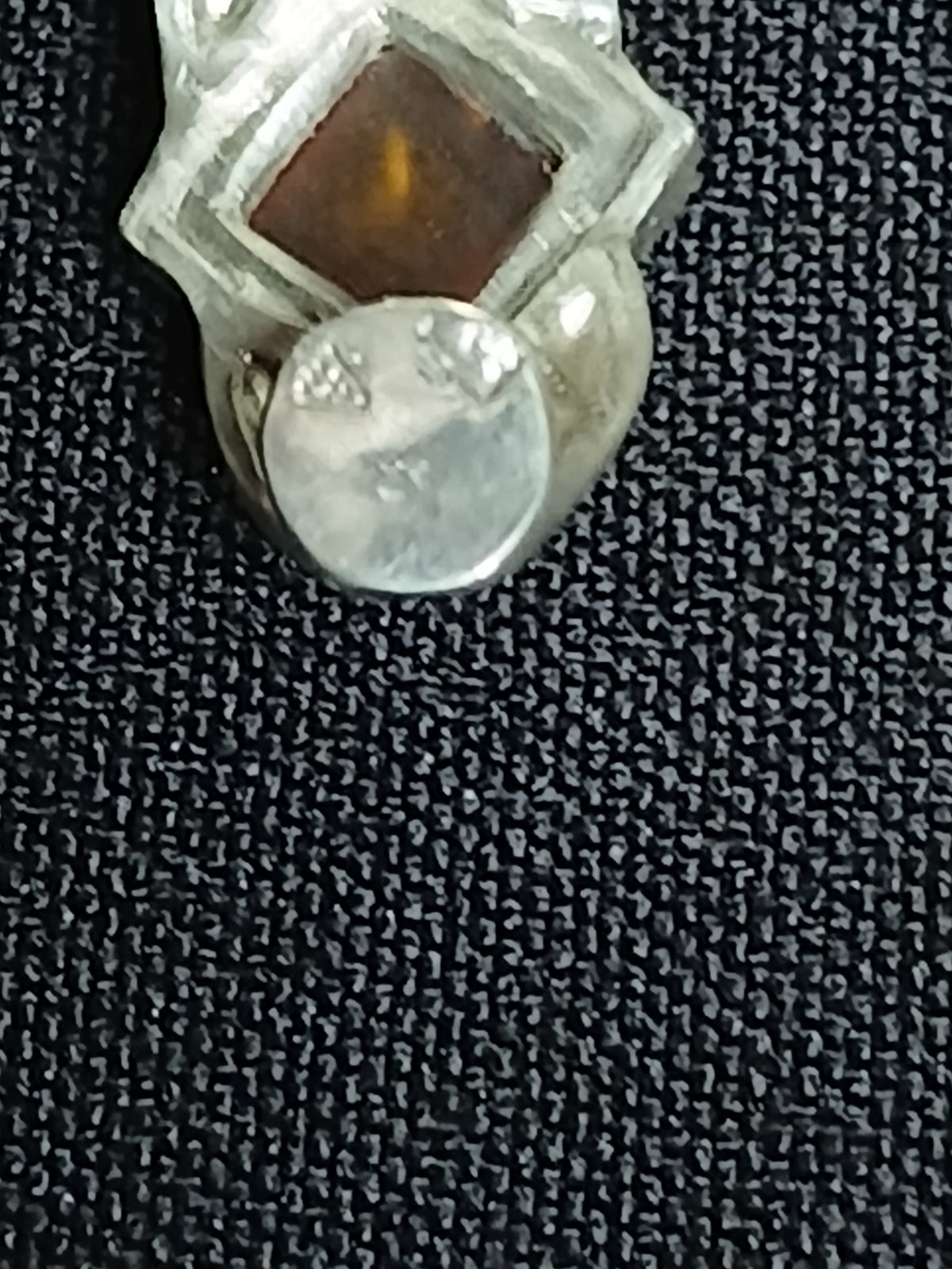 Parure vintage authentique en argent et ambre de la Baltique, 1920-1930