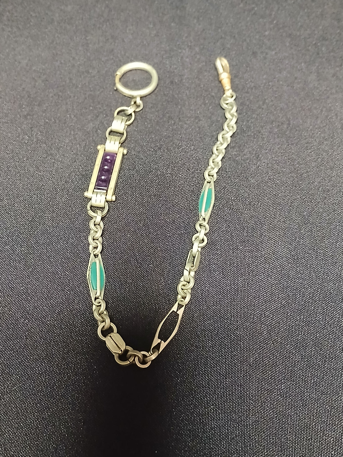Ancienne chaîne de montre gousset période Art Nouveau Edouardienne (1900-1915)