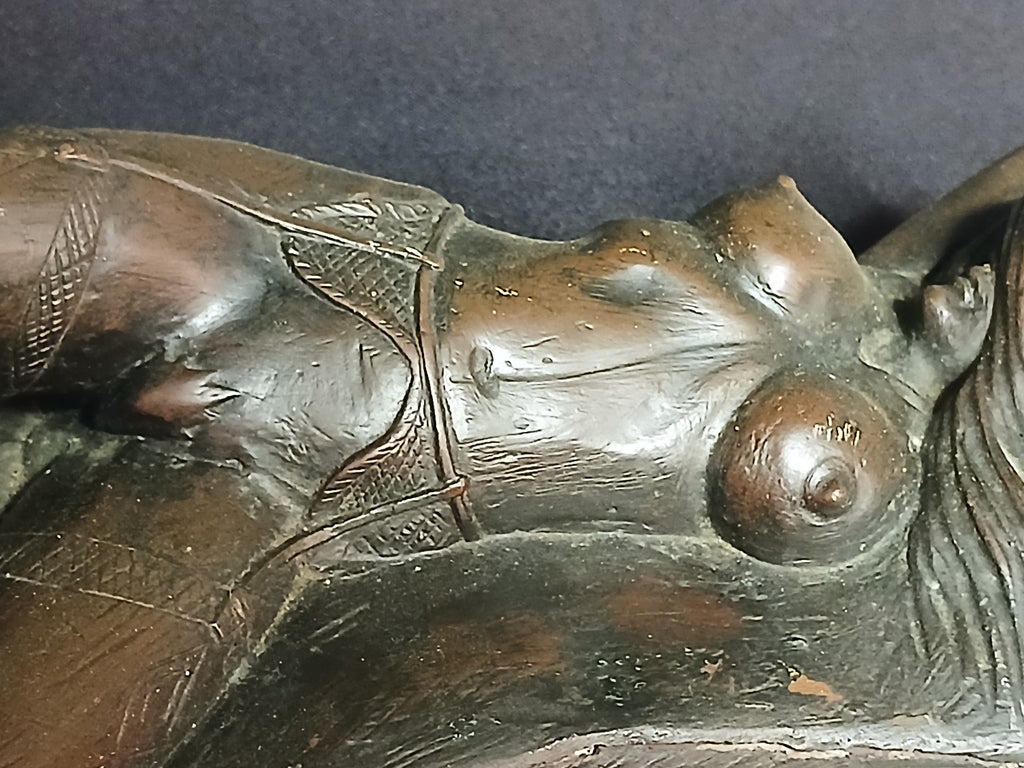 Sculpture en plâtre « PIN UP » d'Élie-Marie Jézéquel, dit Hély (1937-2009)