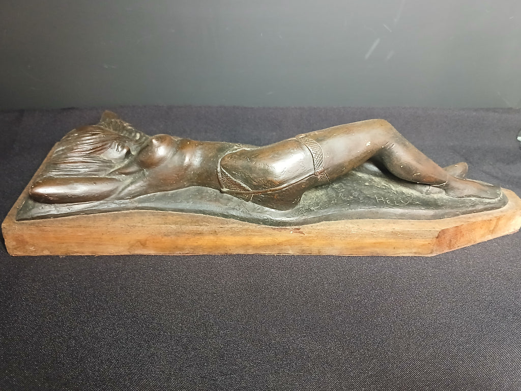 Sculpture en plâtre « PIN UP » d'Élie-Marie Jézéquel, dit Hély (1937-2009)